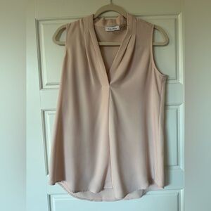 Calvin Klein Sleeveless Blouse in Soft Pink